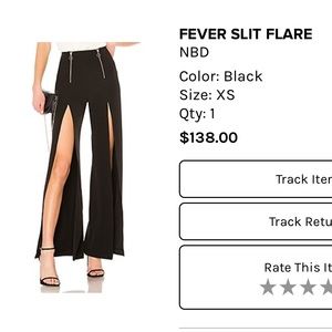 COPY - NBD fever slit flare pants